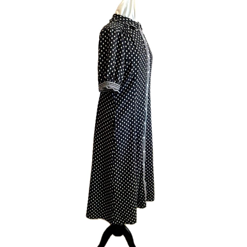 Max Studio Chiffon Midi Shirtdress Polka Dot XL - Picture 3 of 7